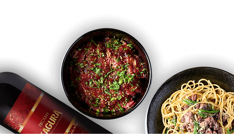 パスタ・ひつまぶし・ワイン